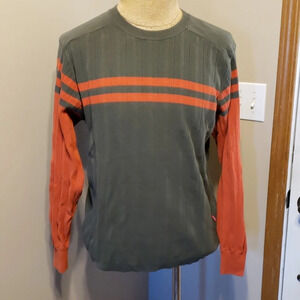 Levi's green & orange ribbed sweater